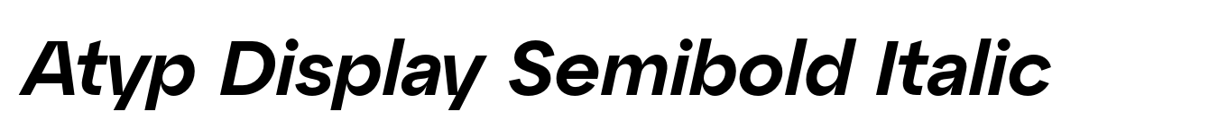 Atyp Display Semibold Italic